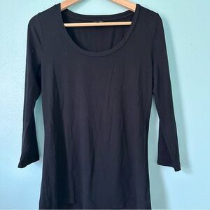 Talbots Classic Black 3/4 sleeve knit shirt